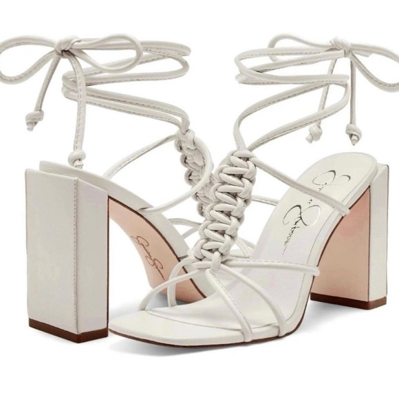 Jessica Simpson Women’s Slip On Leather Dress Shoes Sandals - Picture 9 of 12